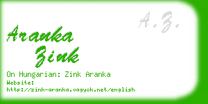 aranka zink business card